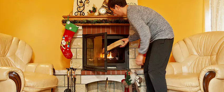 Rusted Metal Fireplace Restoration in Massillon, Ohio
